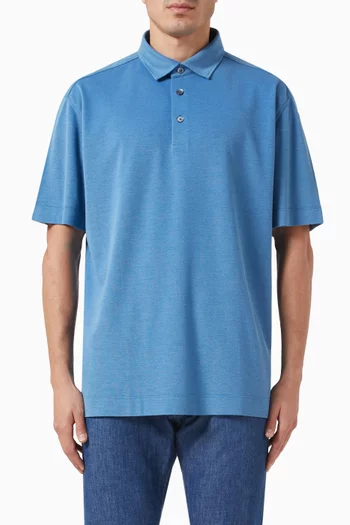 Polo Shirt in Cotton-silk Blend