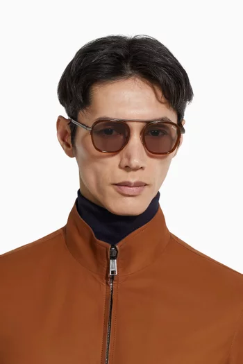 Orizzonte I Aviator Sunglasses in Acetate & Metal