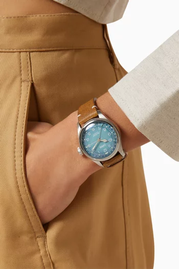 طقم ساعة بيج كراون بمؤشر للتاريخ، 38 مم اوريس × سيرفو فولانتي