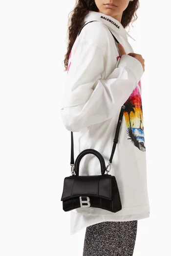 XSmall Hourglass Top Handle Bag in Satin