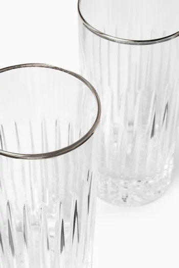 Tulipa Platinum Tumbler in Crystal