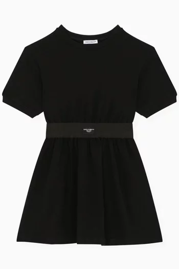 Logo-patch Dress in Cotton-jersey