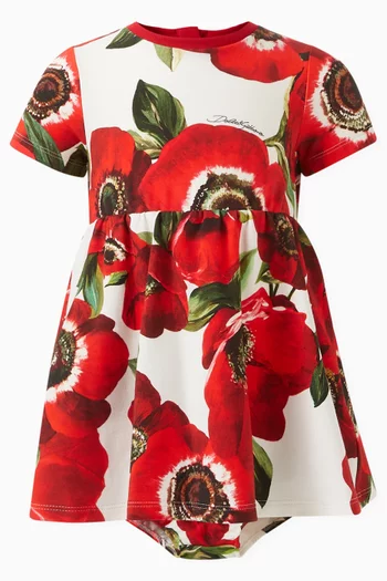 Floral-print Dress in Cotton