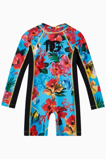 Printed Wet Suit in Spandex Jersey