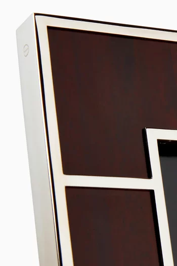 إطار صورة هيلدنج بتصميم مقسم خشب ماهوجني