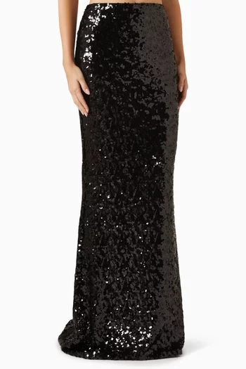 Sequinned Mermaid Maxi Skirt
