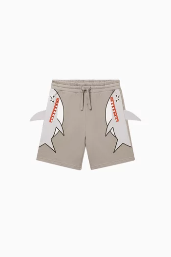 Shark Motif Shorts in Cotton