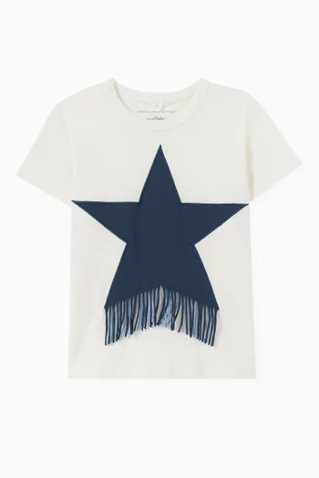 Star Print T-Shirt in Cotton