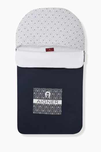 Logo-print Sleeping Bag in Pima Cotton