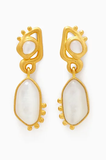 Ophelia Earrings in 18kt Gold-plated Brass