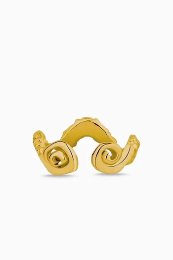 Medusa Open Ring in 18kt Gold-plated Brass