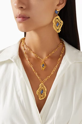 Nebula Earrings in 18kt Gold-plated Brass