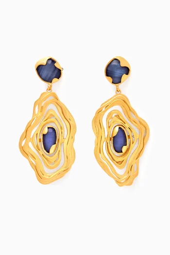 Nebula Earrings in 18kt Gold-plated Brass
