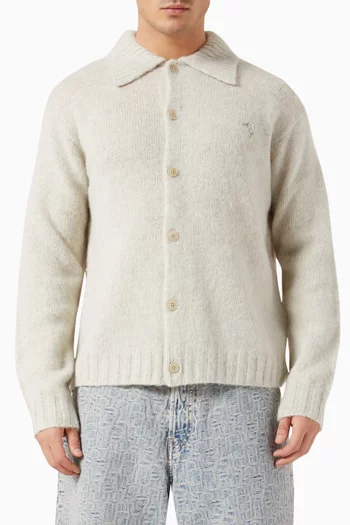 Button-up Cardigan in Wool