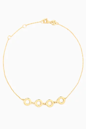 Galeria Disc Anklet in 18kt Gold
