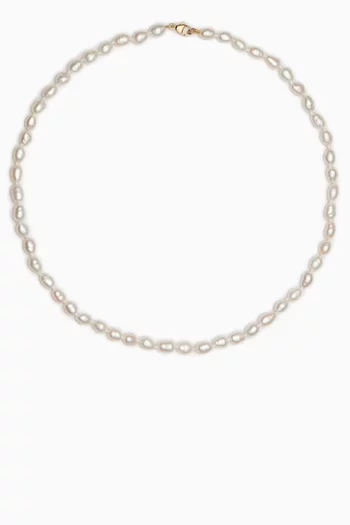 Chunky Seed Pearl Necklace in 14kt Yellow Gold