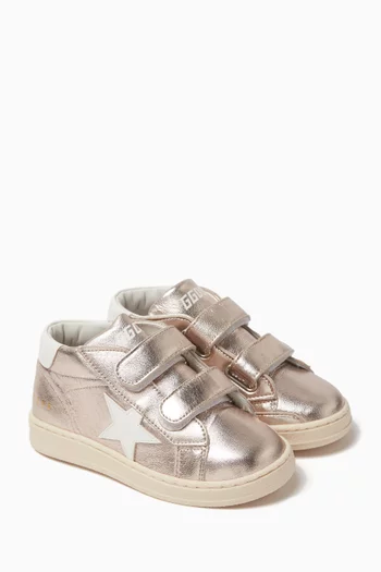 June Laminated Sneakers in Leather