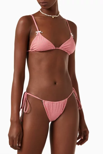 Lumia Triangle Bralette Bikini Top in Stretch Nylon