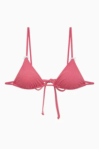 Lumia Triangle Bralette Bikini Top in Stretch Nylon