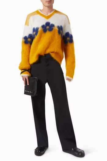 Straight-leg Pants in Virgin Wool