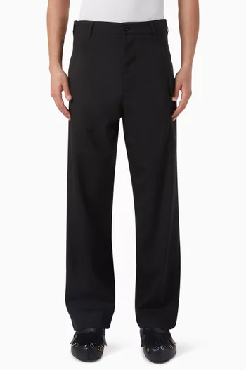 Straight-leg Pants in Virgin Wool