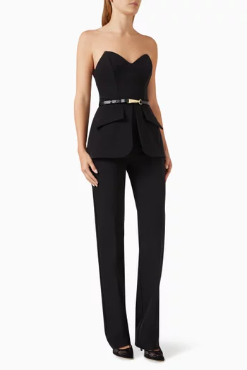 Belted Jumpsuit in Technical-fabric