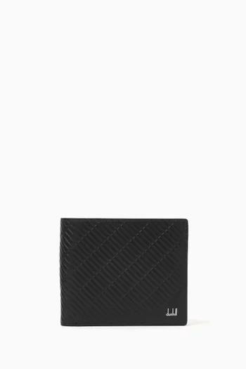 Contour 8cc Billfold Wallet in Embossed Full-grain Calf Leather