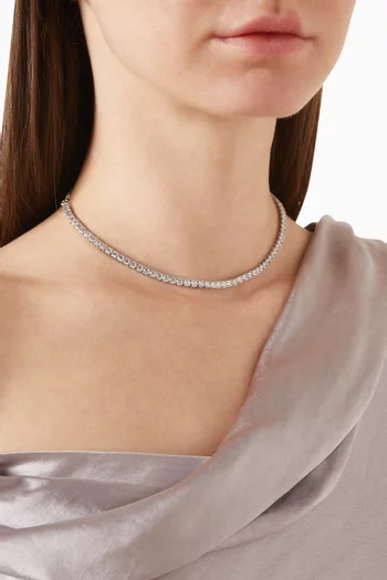Zara Choker Tennis Necklace in Sterling Silver
