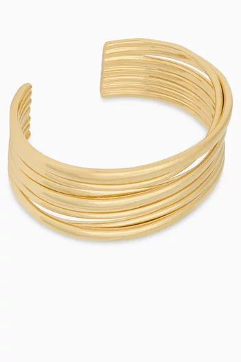 Multi-wire Cuff in Gold-tone Metal