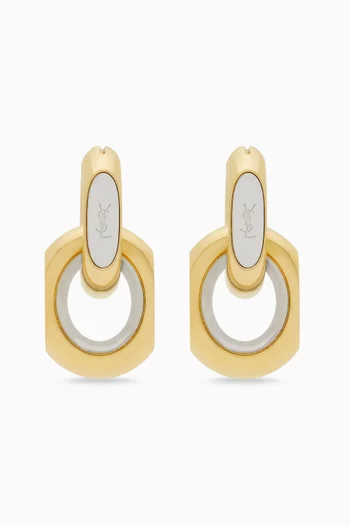 Cassandre Duo-link Earrings in Two-tone Metal