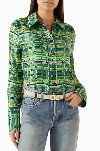 حزام بوجهين وشعار جانشيني جلد مدقوق