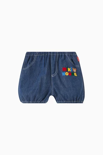 Logo Embroidery Shorts in Cotton