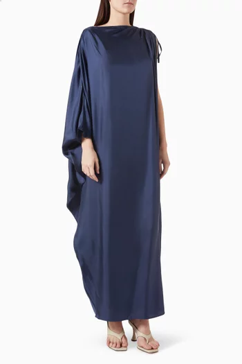Marfa Asymmetrical Maxi Dress in Silk