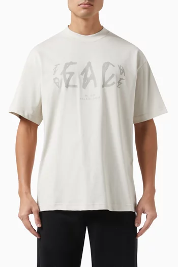 Peace Graphic T-shirt in Cotton Jersey