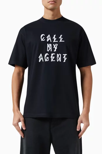 Call My Agent Graphic T-shirt in Cotton Jersey