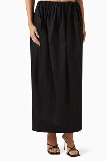 Billie Midi Skirt in Cotton-poplin