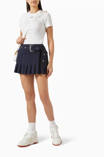 تي شيرت بشعار الماركة قطن مطاطي 