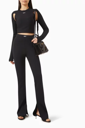 بلوزة قصيرة بشعار الماركة جيرسيه