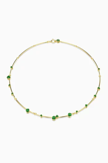 Constella Mixed-cut Crystal Necklace in Gold-plated Metal