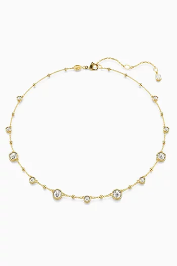 Imber Crystal Necklace in Gold-plated Metal