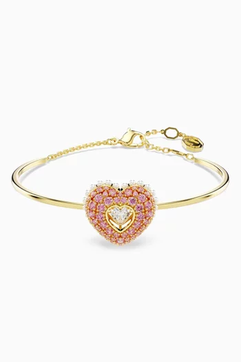 Hyperbola Heart Bangle in Gold-tone Metal