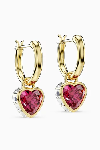 Chroma Stilla Crystal Drop Earrings in Gold-plated Metal