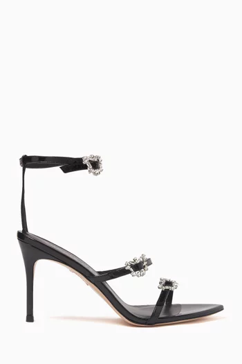 Grace 85 Butterfly Buckle Sandals in Leather