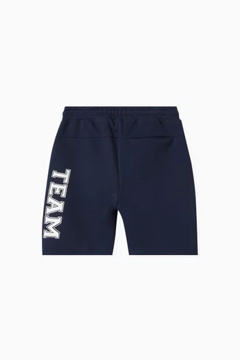 Logo Track Shorts in Cotton Blend