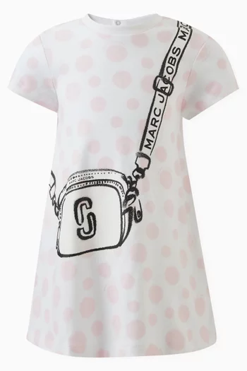 Graphic-print T-shirt Dress in Cotton Jersey