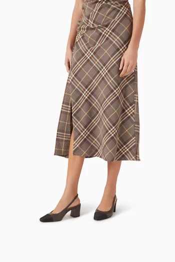 Marcy 65 Crystal-embellished Slingback Pumps in Satin