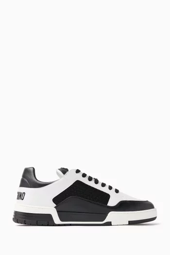 Logo Sneakers in Calf Leather