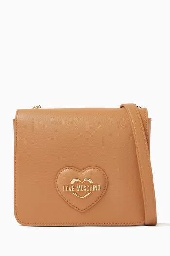 Mini Sweet Heart Crossbody Bag in Faux Leather