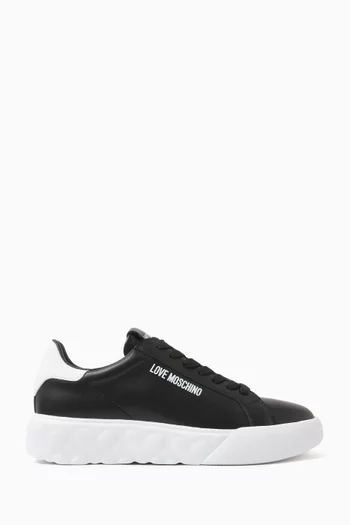 Logo Low-top Sneakers in Smooth Leather