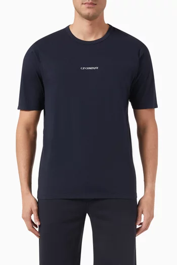 24/1 Garment Dyed Logo T-shirt in Cotton-jersey